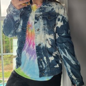 bleach dyed jean jacket